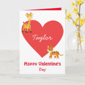 子供のバレンタインデサファリ カード (黄色い花)