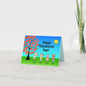 子供のバレンタインデーのハートの木 シーズンカード (正面)