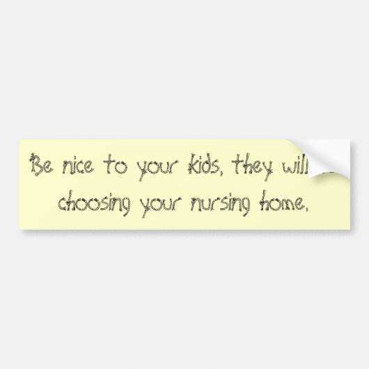 子供のバンパーステッカー バンパーステッカー (正面)