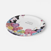 子供のパラダイスキャンディランド誕生日 ペーパープレート (アングル)