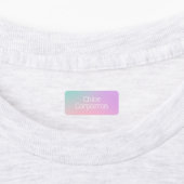 子供のパーソナライズされた名前ラベルピンク紫とティール（緑がかった色） ラベル (貼付)