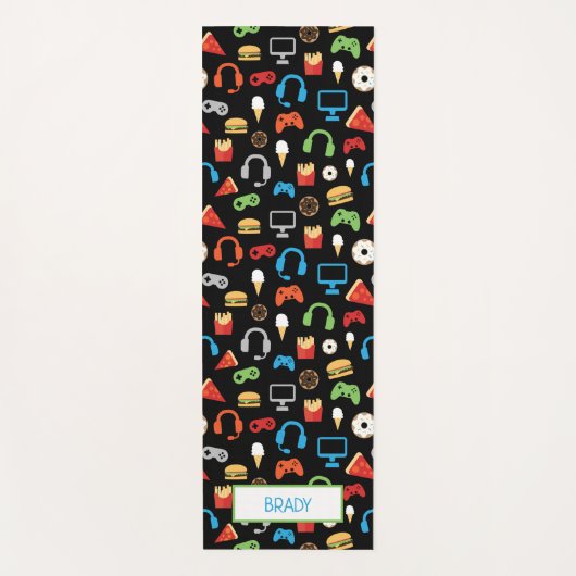 子供のパーソナライズなビデオゲームの技術のパーティーのゲーマー ヨガマット (正面)