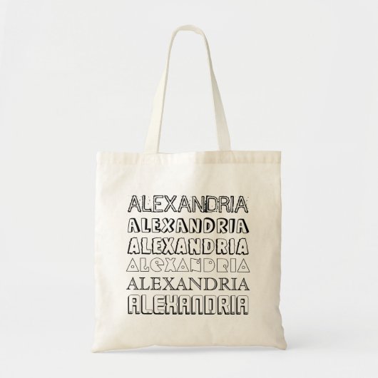 子供のパーソナライズな一流パターン色あなた自身のDIY トートバッグ (正面)