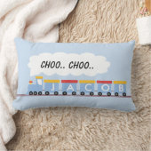子供のパーソナライズな列車のクッション ランバークッション (ブランケット)