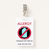 子供のパーソナライズな酪農場のアレルギーの緊急事態 バッジ (正面クリップ)