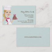 子供のパーティーのイベントのオルガナイザーのケーキデザイナーカード 名刺 (正面/裏面)