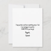 子供のパーティー 黒白 モルモット サッカー ボール サンキューカード (裏面)