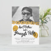 子供のヒップホップ誕生日写真 招待状 (スタンド正面)