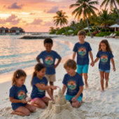 子供のビーチバケーションカスタム Tシャツ