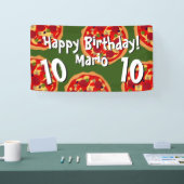 子供のピザ誕生日パーティー歓迎バナーの看板 横断幕 (トレードショー)