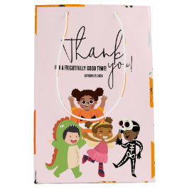 子供のピンクのハロウィーン衣装パーティー必需品メディ ミディアムペーパーバッグ