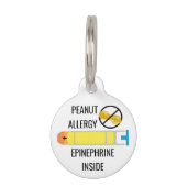 子供のピーナッツアレルギーエピネフリン緊急時 ペット ネームタグ (正面)