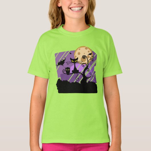 子供のファッションハロウィーン不気味ナイト Tシャツ (正面)