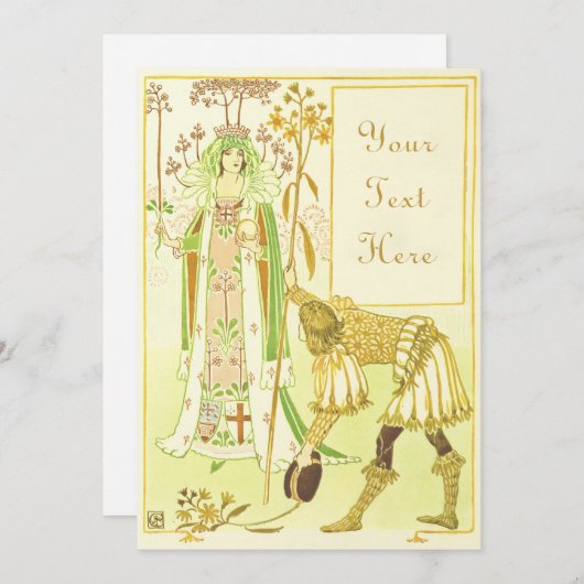 子供のファンタジー誕生日招待状 招待状 (正面/裏面)