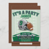 子供のフットボールの誕生日の招待状 招待状 (正面/裏面)