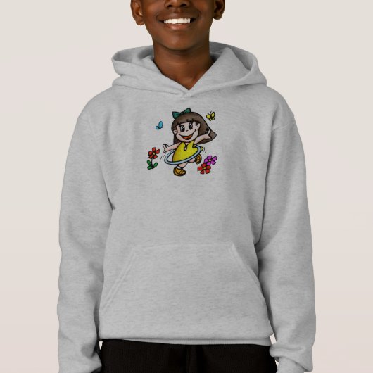 子供のフラのたがの女の子のTシャツ (正面)