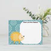 子供のフラットパネルのサンキューカードのハリネズミ サンキューカード (スタンド正面)