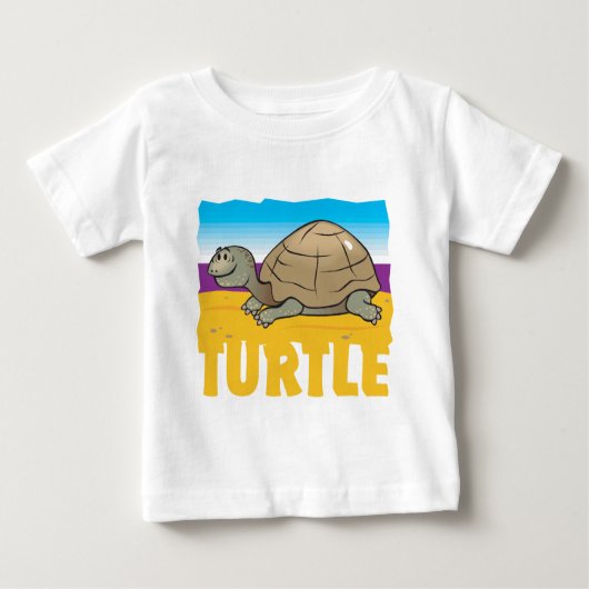 子供のフレンドリーなカメ ベビーTシャツ (正面)