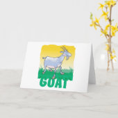 子供のフレンドリーなヤギ カード (黄色い花)