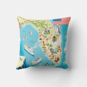 子供のフロリダのかわいい地図 クッション (裏面)