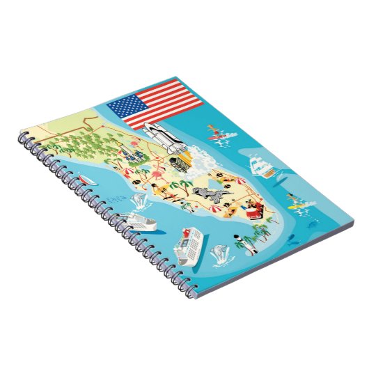 子供のフロリダのかわいい地図 ノートブック (右側)