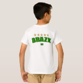 子供のブラジルのロゴ5の星のTシャツ Tシャツ (裏面フル)