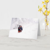 子供のブリザード カード (黄色い花)