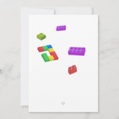 子供のブロックの誕生日パーティー 招待状 (裏面)