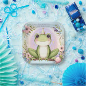 子供のプリンセスカエルかわいい誕生日パーティー ペーパープレート (パーティー)