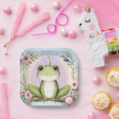 子供のプリンセスカエルかわいい誕生日パーティー ペーパープレート (パーティー)
