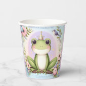 子供のプリンセスカエルかわいい誕生日パーティー 紙コップ (正面)