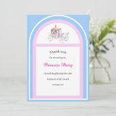 子供のプリンセス誕生日パーティーのフラットな感謝カード サンキューカード (スタンド正面)