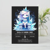 子供のプリンセス誕生日 招待状 (スタンド正面)