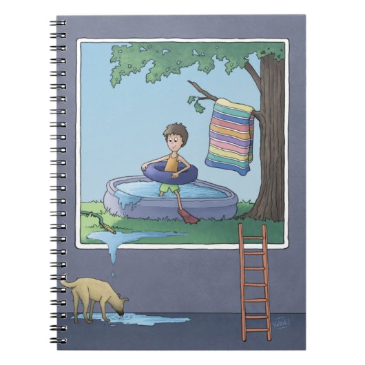 子供のプールの男の子ノートブック ノートブック (正面)