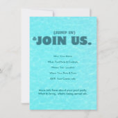 子供のプールを囲んでのパーティのSplishのしぶきの招待状 招待状 (裏面)