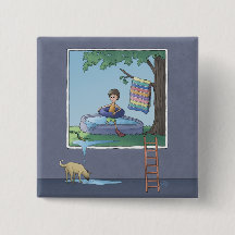 子供のプールボタンの少年