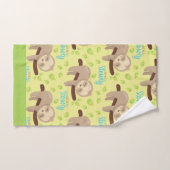 子供のベビーのかわいく愛らしいブラウンの怠惰 バスタオルセット (ハンドタオル)