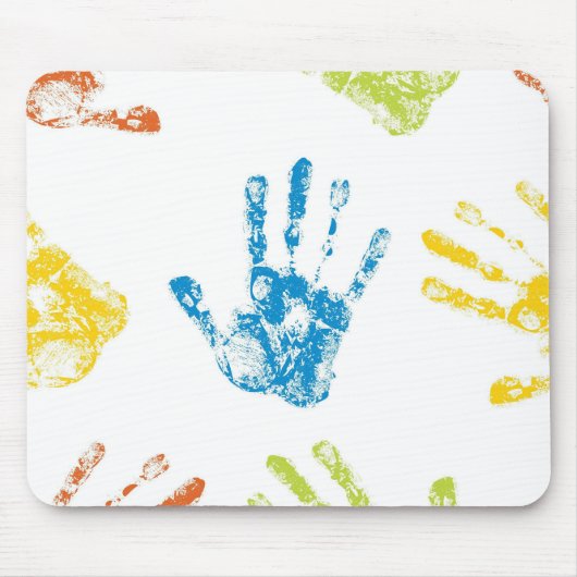 子供のペンキHandprint マウスパッド (正面)