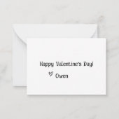 子供のホッケー バレンタイン クラスルーム カード (裏面)