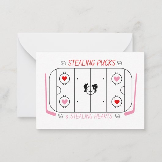 子供のホッケー バレンタイン クラスルーム カード (正面)