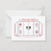 子供のホッケー バレンタイン クラスルーム カード (正面)