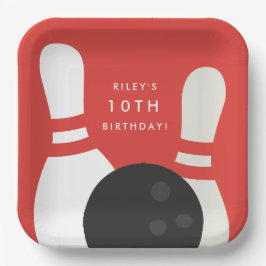 子供のボウリング誕生日パーティー ペーパープレート