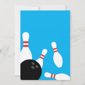 子供のボーリング誕生日パーティーの招待テンプレート 招待状 (裏面)