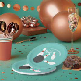 子供のボーリング誕生日パーティーカスタム紙プレート ペーパープレート