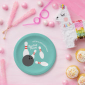 子供のボーリング誕生日パーティーカスタム紙プレート ペーパープレート (パーティー)