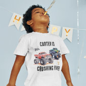 子供のモンスタートラック誕生日Tシャツ Tシャツ