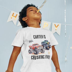 子供のモンスタートラック誕生日Tシャツ Tシャツ