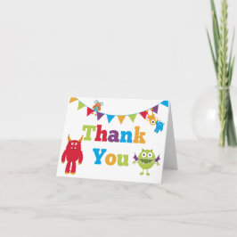子供のモンスター誕生日お礼カード サンキューカード