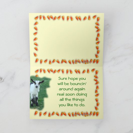 子供のヤギはよく得ます--大事な行事及びだれでもカスタマイズ カード (内部)