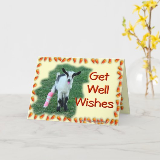 子供のヤギはよく得ます--大事な行事及びだれでもカスタマイズ カード (黄色い花)